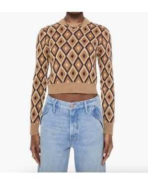 Mother The Crop Sweater - Blue