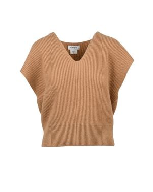 Kangra Ribbed Merino Wool Knit Vest - Natural