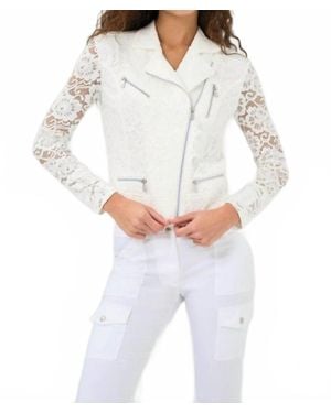 Anatomie Solita Lace Moto Jacket - White