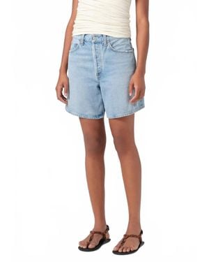 Agolde Dame High Rise Short - Blue