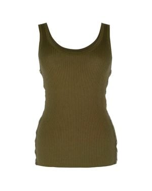 Alexander Wang Ribbed-Knit Tank Top - Green