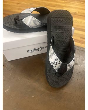 Gypsy Jazz Aztec Slippers - Black