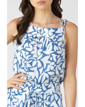 Dex Clothing Tie Shoulder Top - Blue