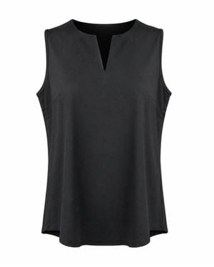 Lulu-B Sleeveless Keyhole Top - Black