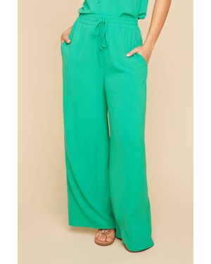 Renuar All Day Wide Leg Pant - Green