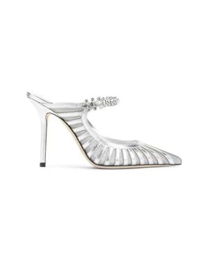 Jimmy Choo Bing 100 Leather Pumps - Metallic