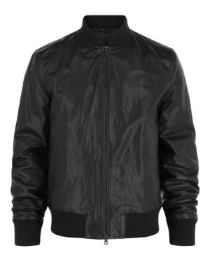 Slowear Montedoro Leather Bomber Jacket - Gray