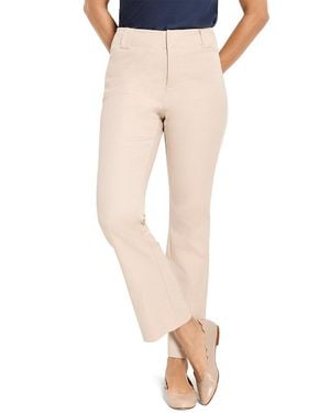 NIC+ZOE Plus Plaza Demi Boot Cotton Bi-Stretch Pant - Natural