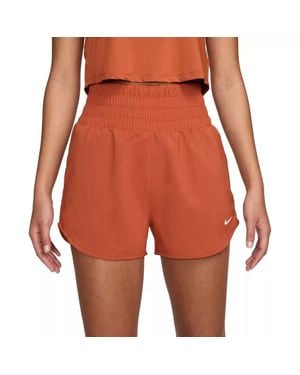 Nike One Dri-Fit Shorts Brief Lined High-Waisted Active Dsg129 - Orange