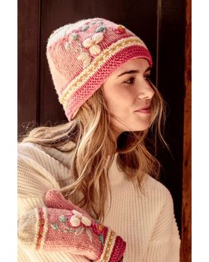 By Many Hands Color Block Knit Beanie - Pink