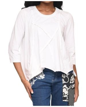 Tulip Clothing Lindsay Three-Quarter Sleeve Top - White