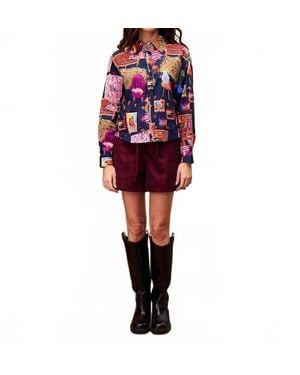 FRNCH Button-Down Top - Red