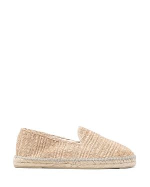 Manebí Woven Raffia Braided Jute Espadrilles - Natural