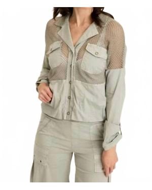 XCVI Niels Poplin Mesh Jacket - Gray