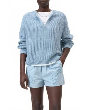 Closed Long Sleeve Tunic - Blue