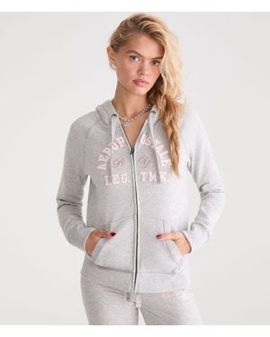 Aéropostale Ny Full-Zip Hoodie - White