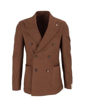 L.B.M. 1911 Drop S Double-Breasted Blazer - Brown