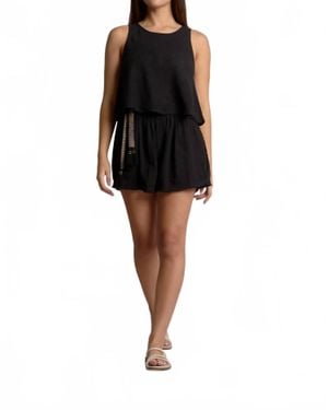 Elan Flair Tank Top - Black