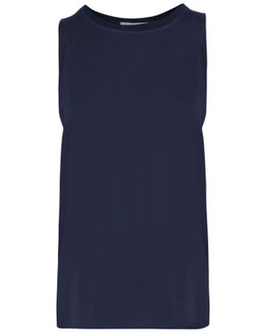 Q-WINS Sleeveless Stretch Cotton Tank Top - Blue