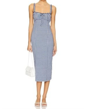 Free People Lucinda Midi Dress - Blue