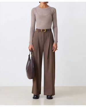 Suncoo The Jonas Pleated Trouser - Brown