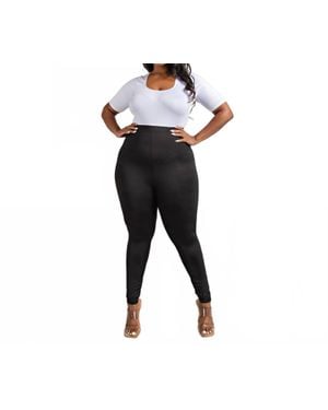The Curve Plus Size High Rise Leggings - Black