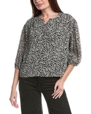 1.STATE Puff Sleeve Blouse - Gray