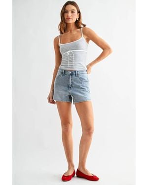 Jbd. Sweat Short With Curved Hem - Blue