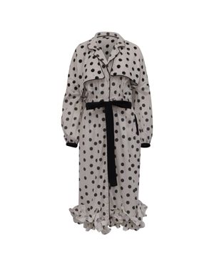 Johanna Ortiz Dragon Pearl Polka Dot Midi Dress - Gray