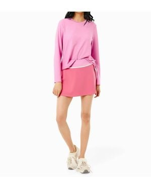 Addison Bay Smooth Sport Seamed Flounce Skorts - Pink