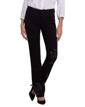 NYDJ Marilyn Rinse Straight Leg Jean - Black