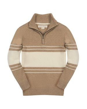 Hope & Henry Organic Half Zip Sweater - Natural