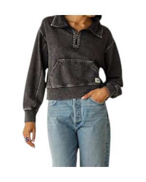 Fair Harbor Saltaire Half Zip Sweater - Black