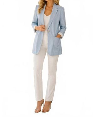 Tahari Long Sleeve Blazer - Blue