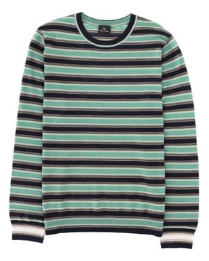 Paul Smith Fine Knit Striped Sweater - Green