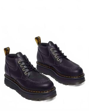 Dr. Martens Zebzag Leather Casual 4-Eye Lace-Up Boots - Blue