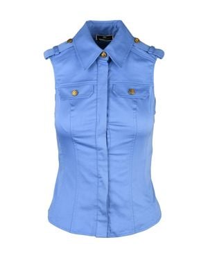 Elisabetta Franchi Polyester Elastane Shirt - Blue