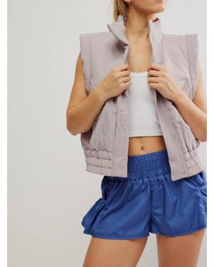 Free People Scrunch Time Puffer Vest - White