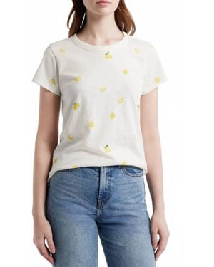 Rag & Bone Lemon Print Cotton Tee - White