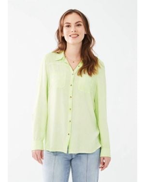 Fdj Long Sleeve Cotton Gauze Shirt - Green