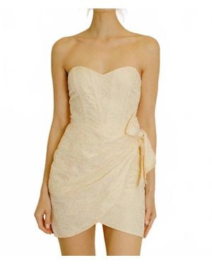 Storia Corset Strapless Mini Dress - Natural
