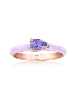 Ross-Simons Tanzanite Ring With Pastel Enamel - Purple