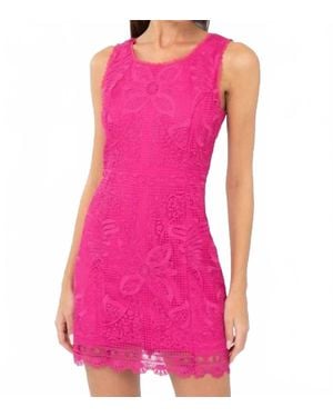 Adelyn Rae Maritza Lace Mini Dress - Pink
