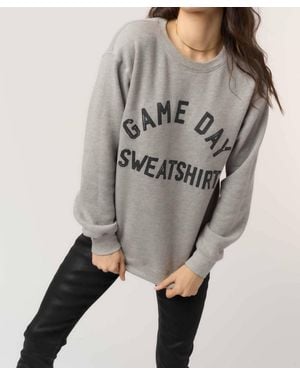 Project Social T Game Day Drinking Reversible Sweatshirt - Gray