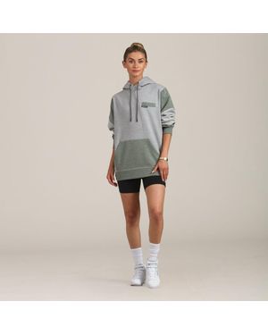 Members Only Drew Colorblock Oversized Hooded Sweatshirt - Gray