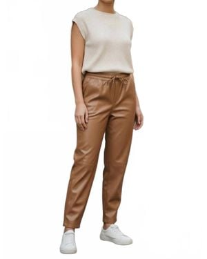 Melissa Nepton Jordyn Straight Leg Drawcord Pant - Natural