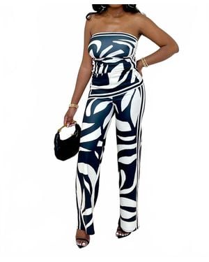Her Bottari Mind Your Manners Pants Set - Blue
