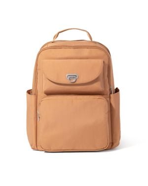 Baggallini Coastal Flip Lock Laptop Backpack - Natural
