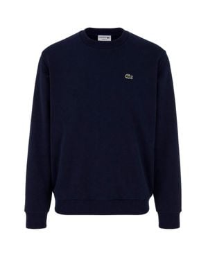 Lacoste Cotton-Blend Brushed Sweatshirt - Blue