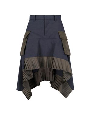 Sacai Skirts Polyester - Blue